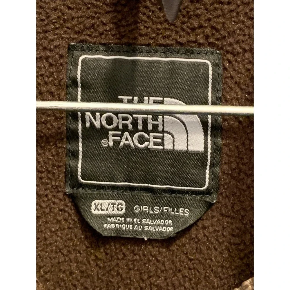 The North Face Girls POLARTEC Fleece Jacket‎ Coat BROWN Size XL WARM, COMFY! TNF